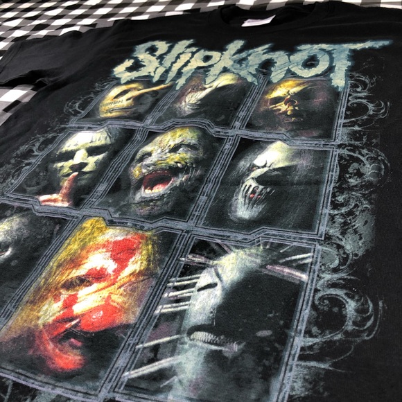 Slipknot Mask Faces 2007 Heavy Metal Rock Band Tee - Picture 3 of 9